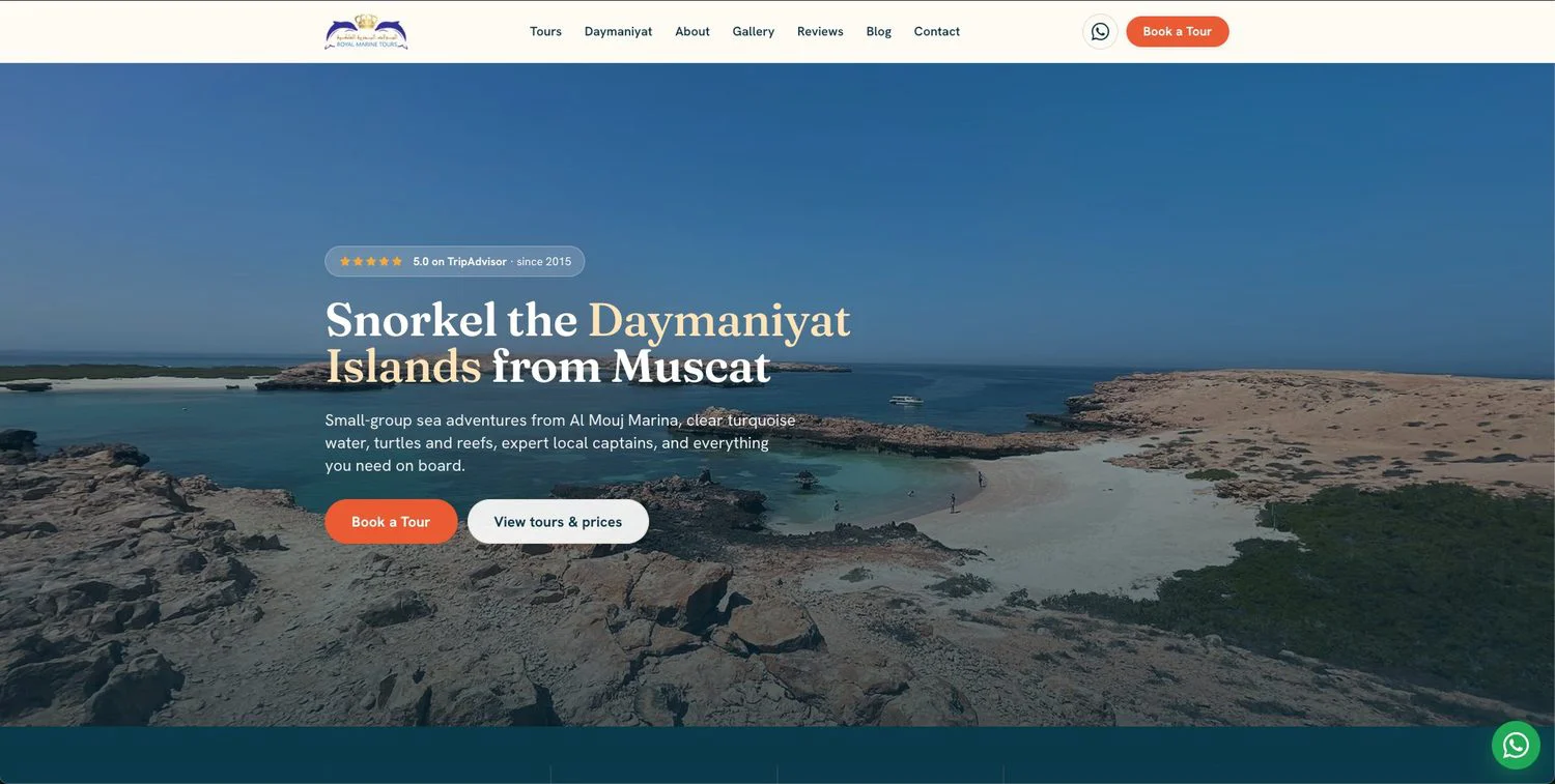Royal Marine Tours website